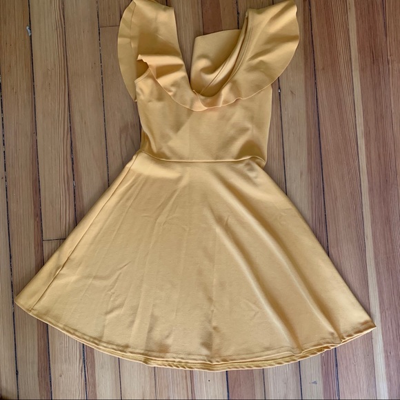 Yellow Ruffle Dress - Picture 2 of 3